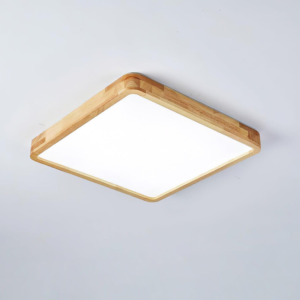 Wooden Geometric Ceiling Light | Adjustable LED, Natural Wood & Acrylic Shades for Modern Home Decor