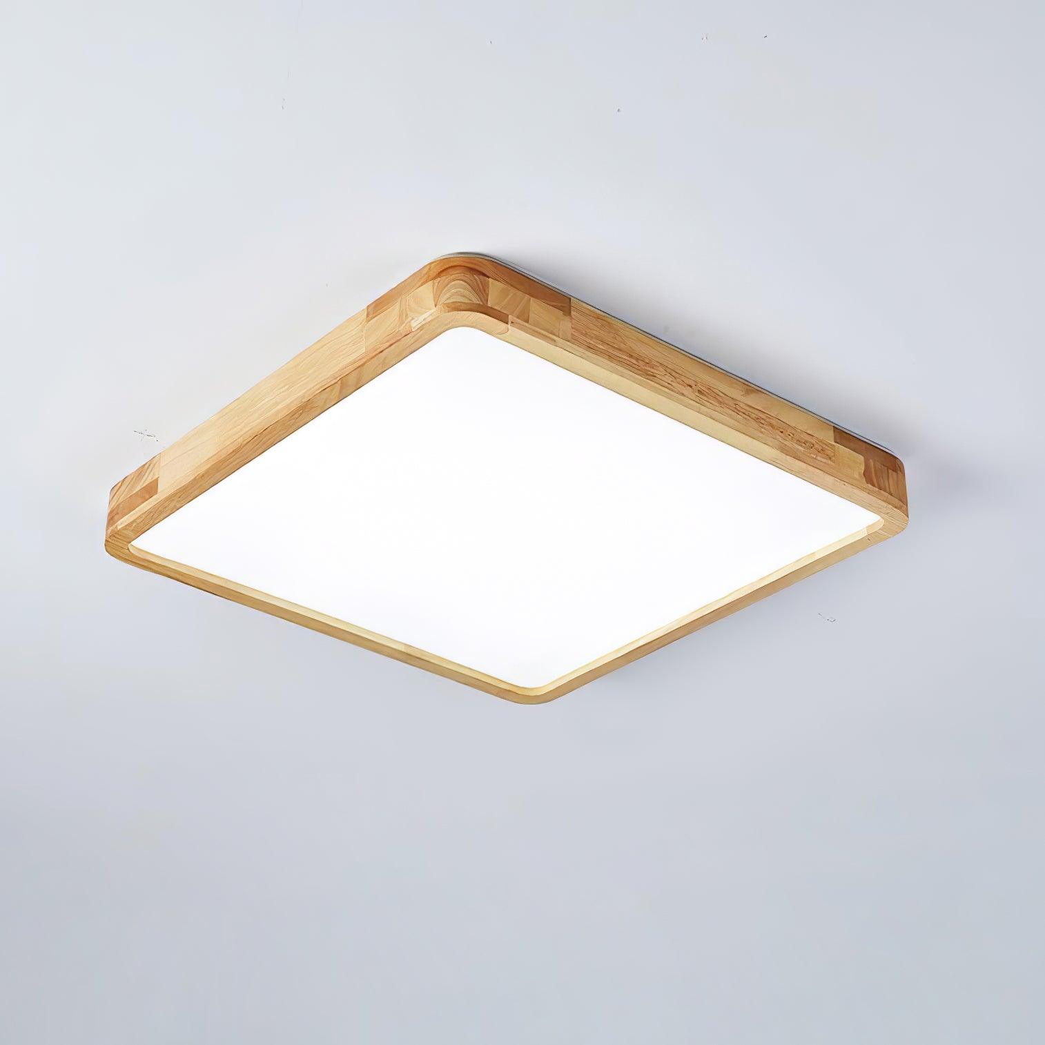 Wooden Geometric Ceiling Light | Adjustable LED, Natural Wood & Acrylic Shades for Modern Home Decor