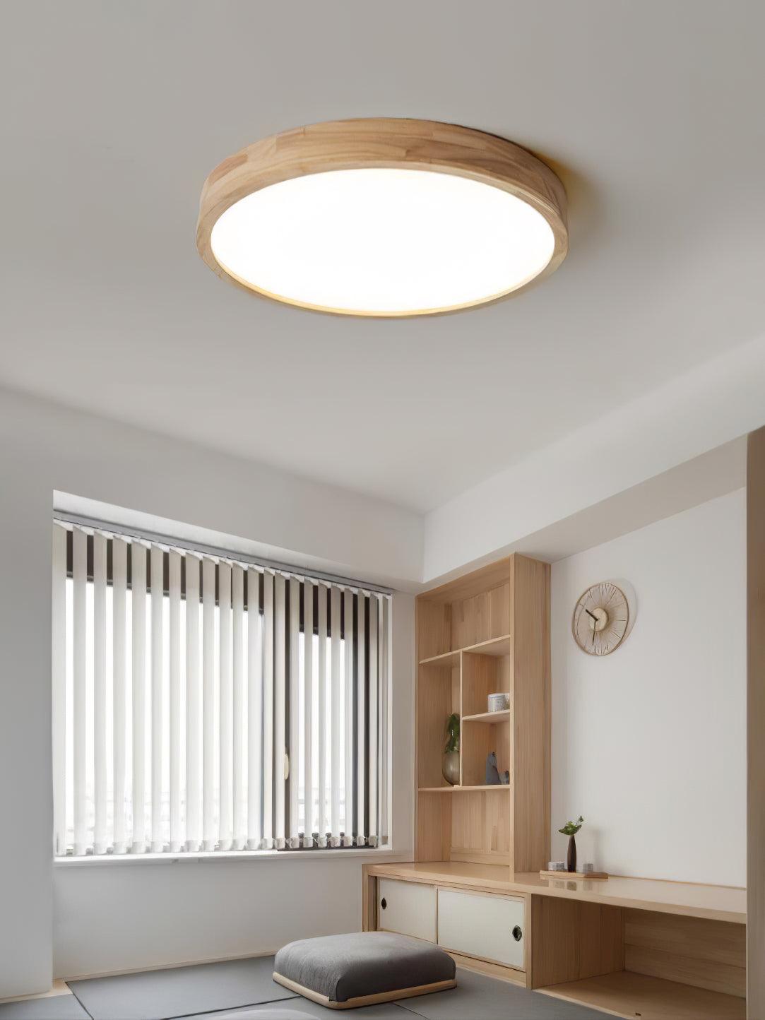 Wooden Geometric Ceiling Light | Adjustable LED, Natural Wood & Acrylic Shades for Modern Home Decor