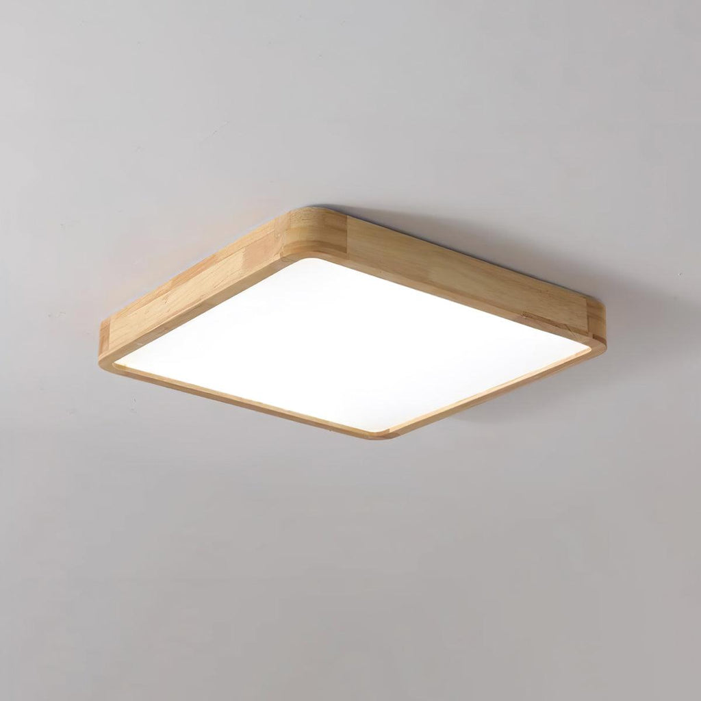 Wooden Geometric Ceiling Light | Adjustable LED, Natural Wood & Acrylic Shades for Modern Home Decor