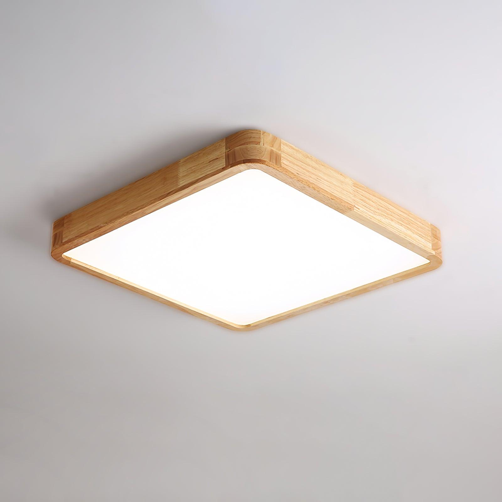 Wooden Geometric Ceiling Light | Adjustable LED, Natural Wood & Acrylic Shades for Modern Home Decor