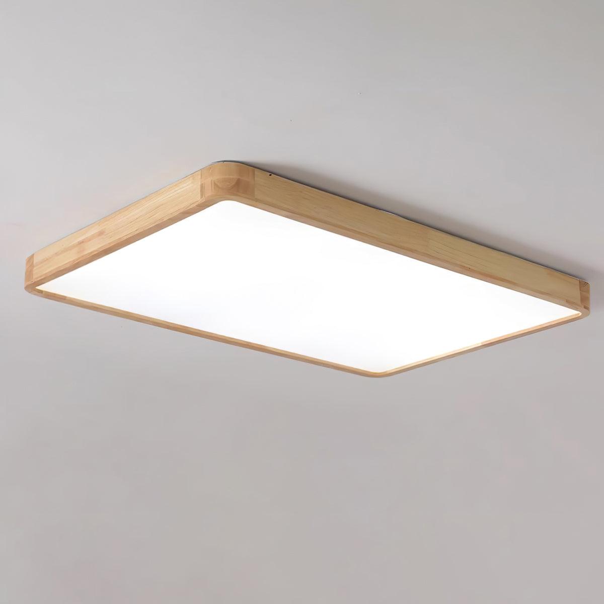 Wooden Geometric Ceiling Light | Adjustable LED, Natural Wood & Acrylic Shades for Modern Home Decor