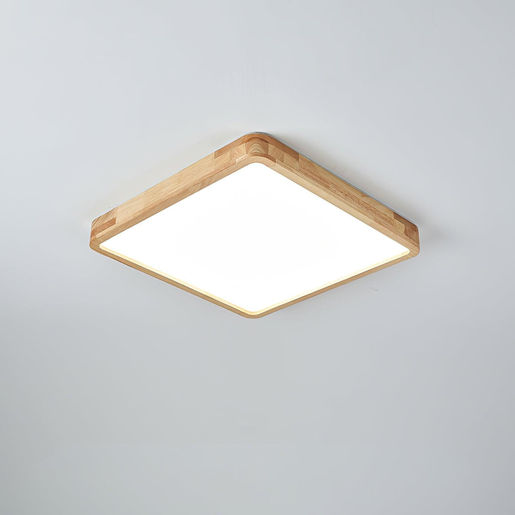 Wooden Geometric Ceiling Light | Adjustable LED, Natural Wood & Acrylic Shades for Modern Home Decor