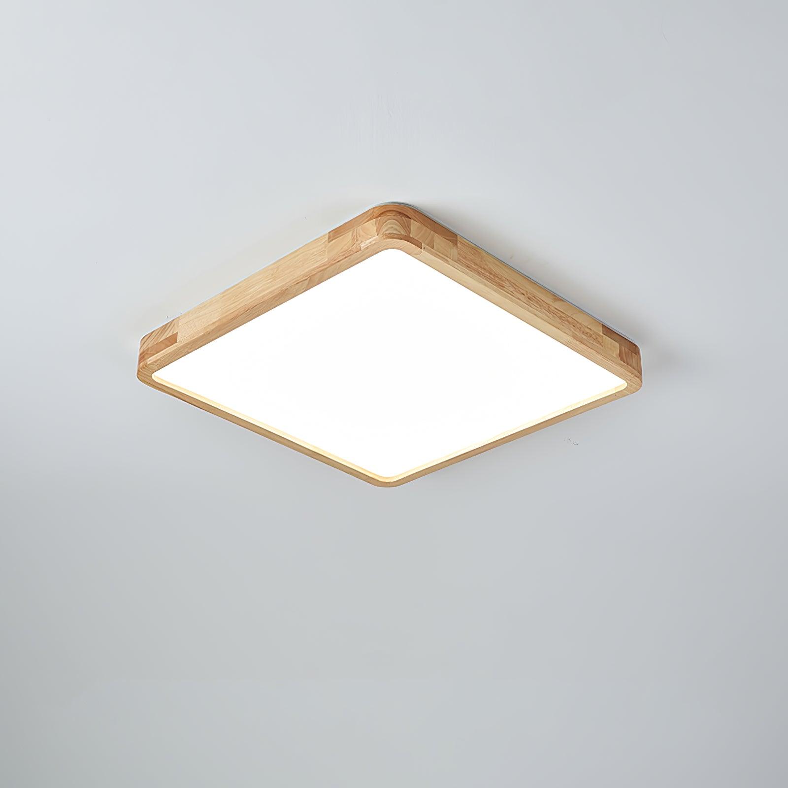 Wooden Geometric Ceiling Light | Adjustable LED, Natural Wood & Acrylic Shades for Modern Home Decor