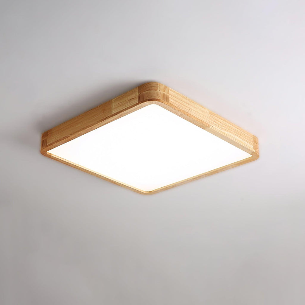 Wooden Geometric Ceiling Light | Adjustable LED, Natural Wood & Acrylic Shades for Modern Home Decor