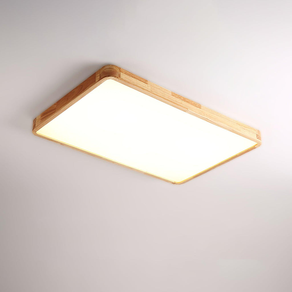 Wooden Geometric Ceiling Light | Adjustable LED, Natural Wood & Acrylic Shades for Modern Home Decor