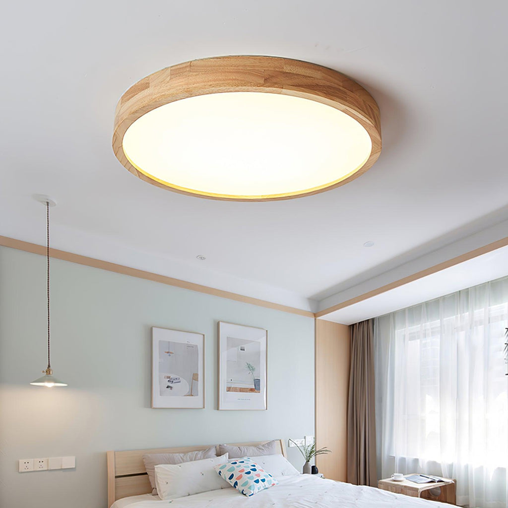 Wooden Geometric Ceiling Light | Adjustable LED, Natural Wood & Acrylic Shades for Modern Home Decor