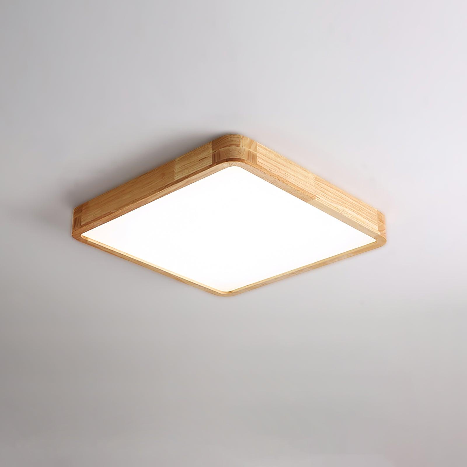 Wooden Geometric Ceiling Light | Adjustable LED, Natural Wood & Acrylic Shades for Modern Home Decor