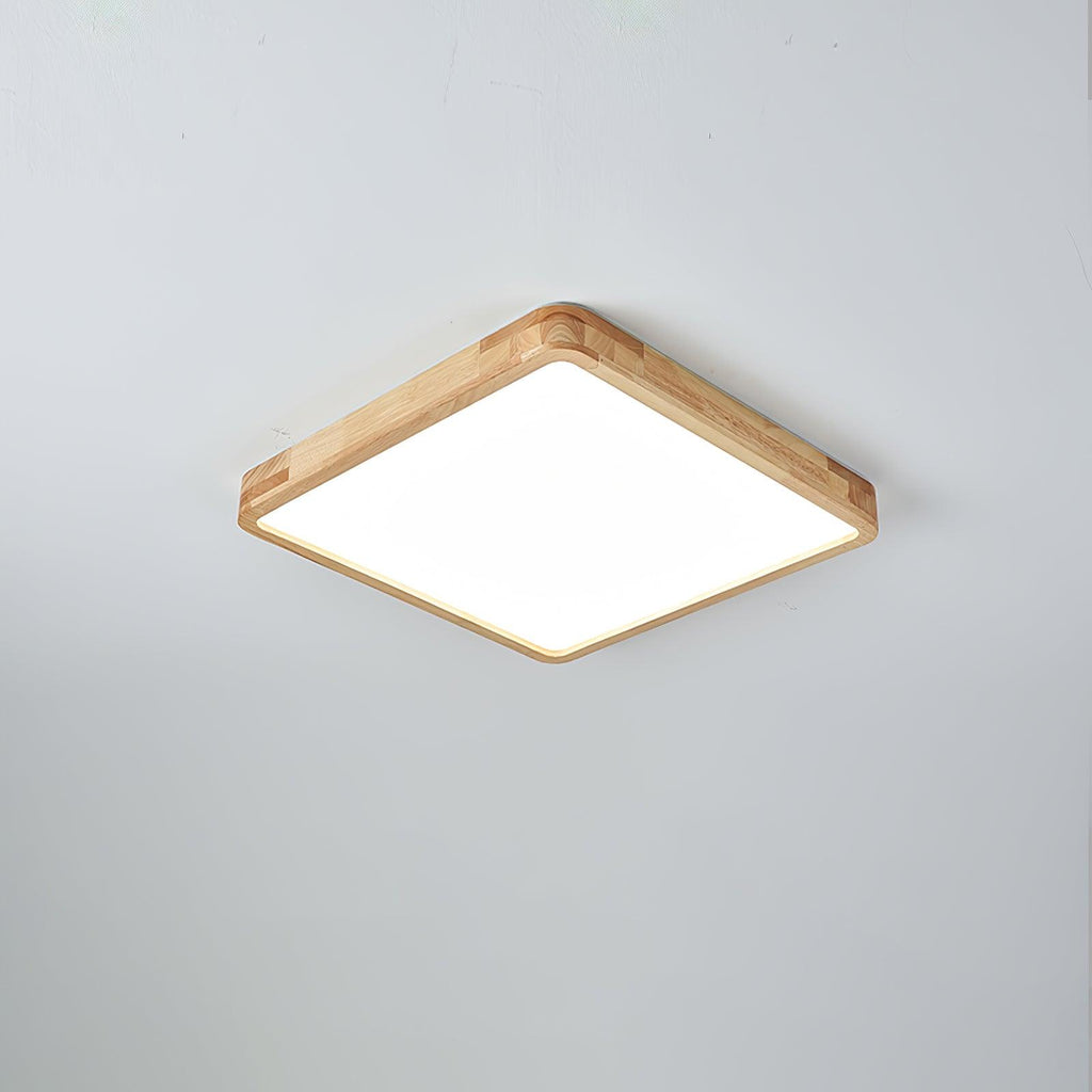 Wooden Geometric Ceiling Light | Adjustable LED, Natural Wood & Acrylic Shades for Modern Home Decor