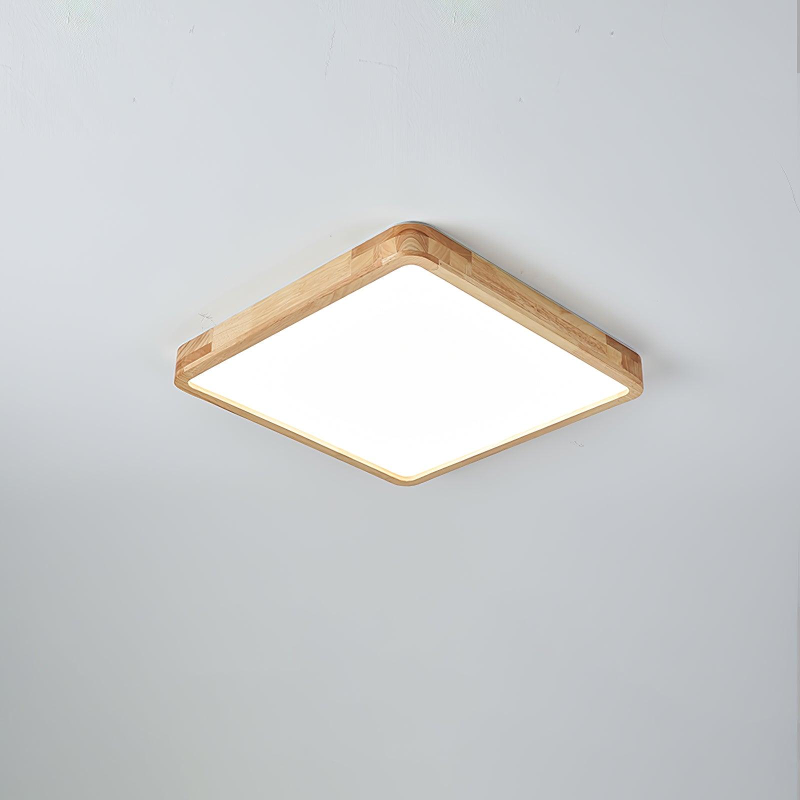 Wooden Geometric Ceiling Light | Adjustable LED, Natural Wood & Acrylic Shades for Modern Home Decor