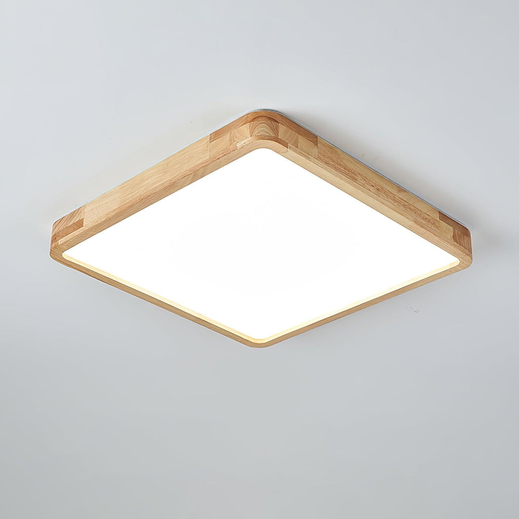 Wooden Geometric Ceiling Light | Adjustable LED, Natural Wood & Acrylic Shades for Modern Home Decor