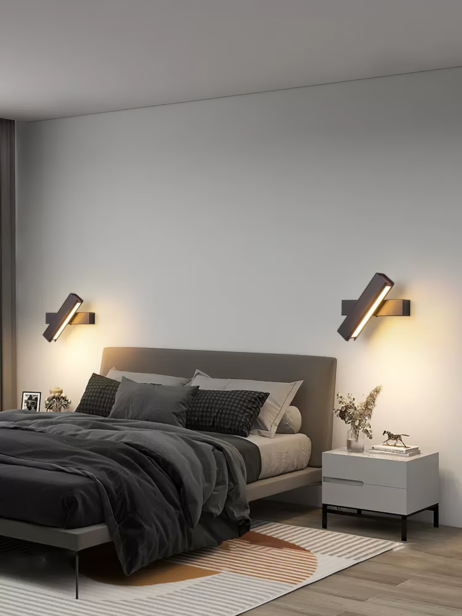 LED Clasp Wall Lamp - Adjustable Arm Fixture for Living Room, Bedroom & Hallway Lighting