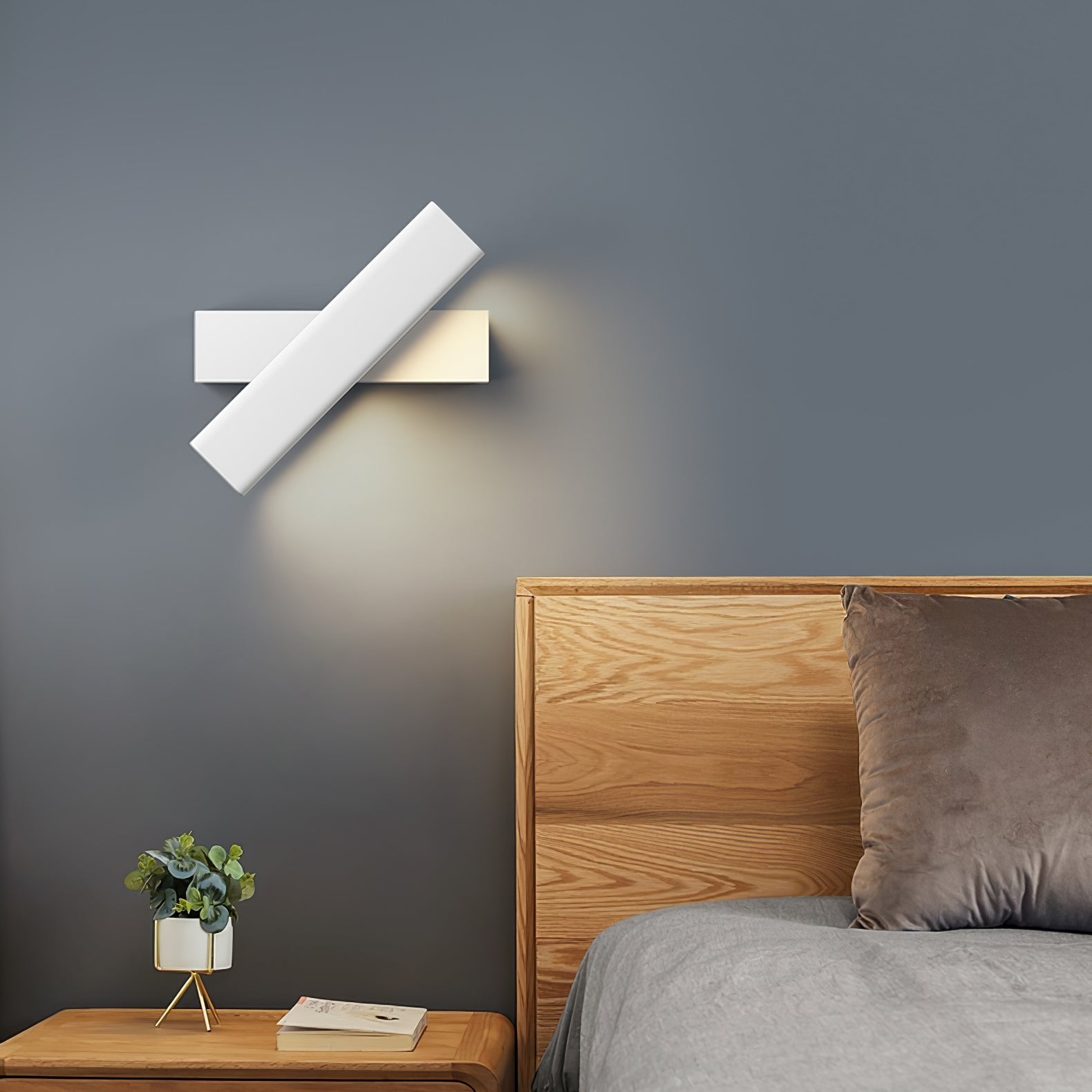 LED Clasp Wall Lamp - Adjustable Arm Fixture for Living Room, Bedroom & Hallway Lighting