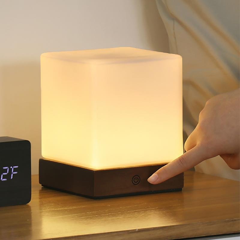 LED Mini Cube Table Lamp - Modern Ambient Lighting for Home, Office, and Nightstands
