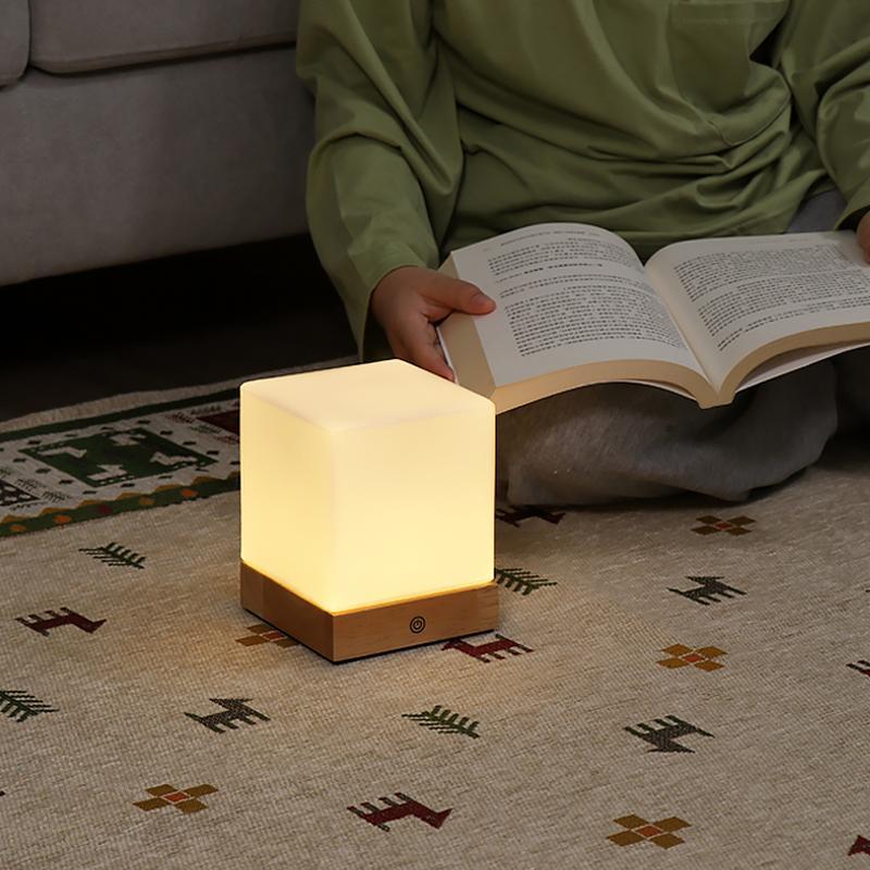 LED Mini Cube Table Lamp - Modern Ambient Lighting for Home, Office, and Nightstands