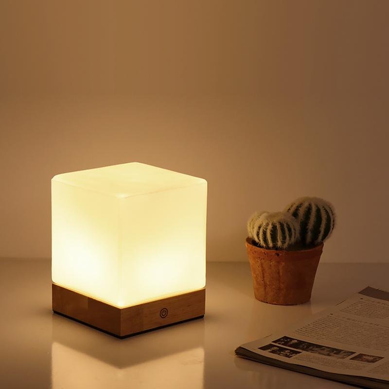 LED Mini Cube Table Lamp - Modern Ambient Lighting for Home, Office, and Nightstands