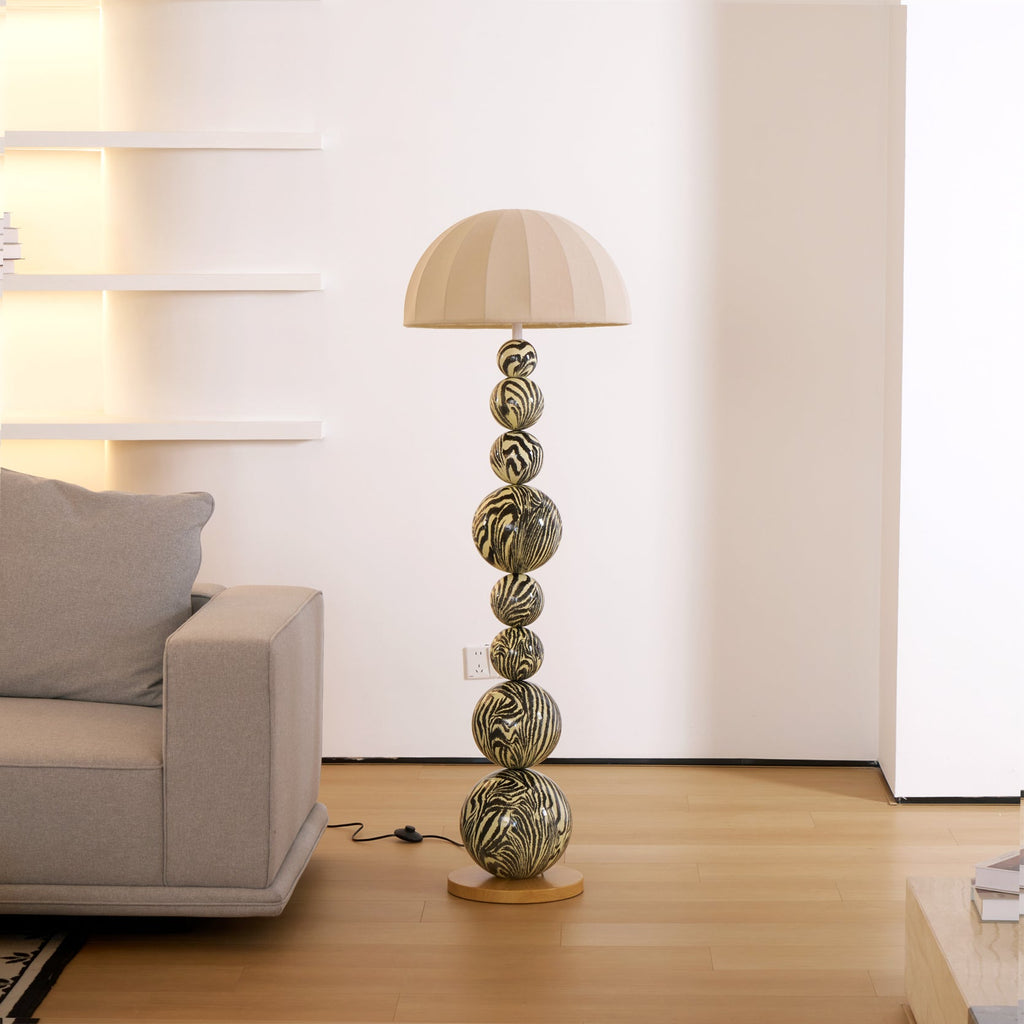 LED Zebra Floor Lamp with Adjustable Height and Unique Design for Living Room & Bedroom Lighting
