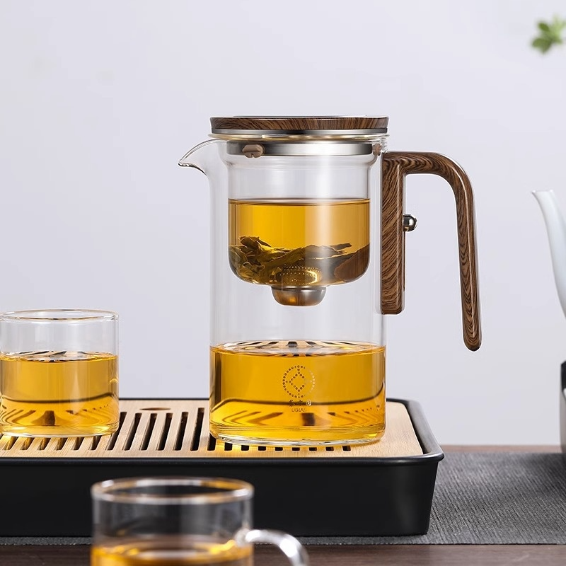 Elegant Tea Kettle & Steeper for Loose Leaf, Premium Glass Tea Pot with Infuser and Magnetic Filtration