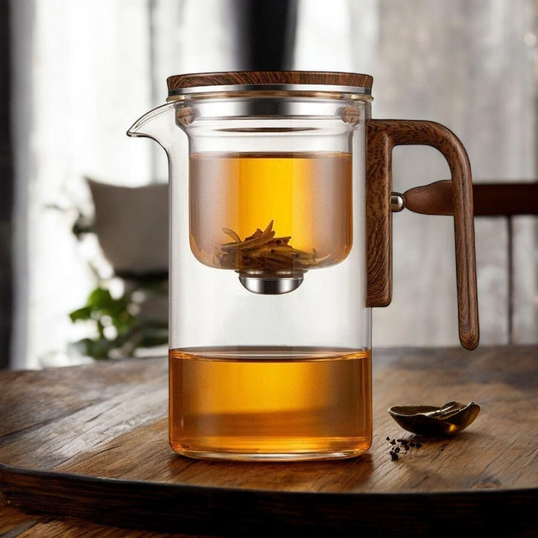 Magnetic Filtration Teapot with Zen Technology for Effortless Brewing and Easy Cleaning