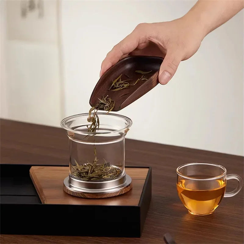 Elegant Tea Kettle & Steeper for Loose Leaf, Premium Glass Tea Pot with Infuser and Magnetic Filtration