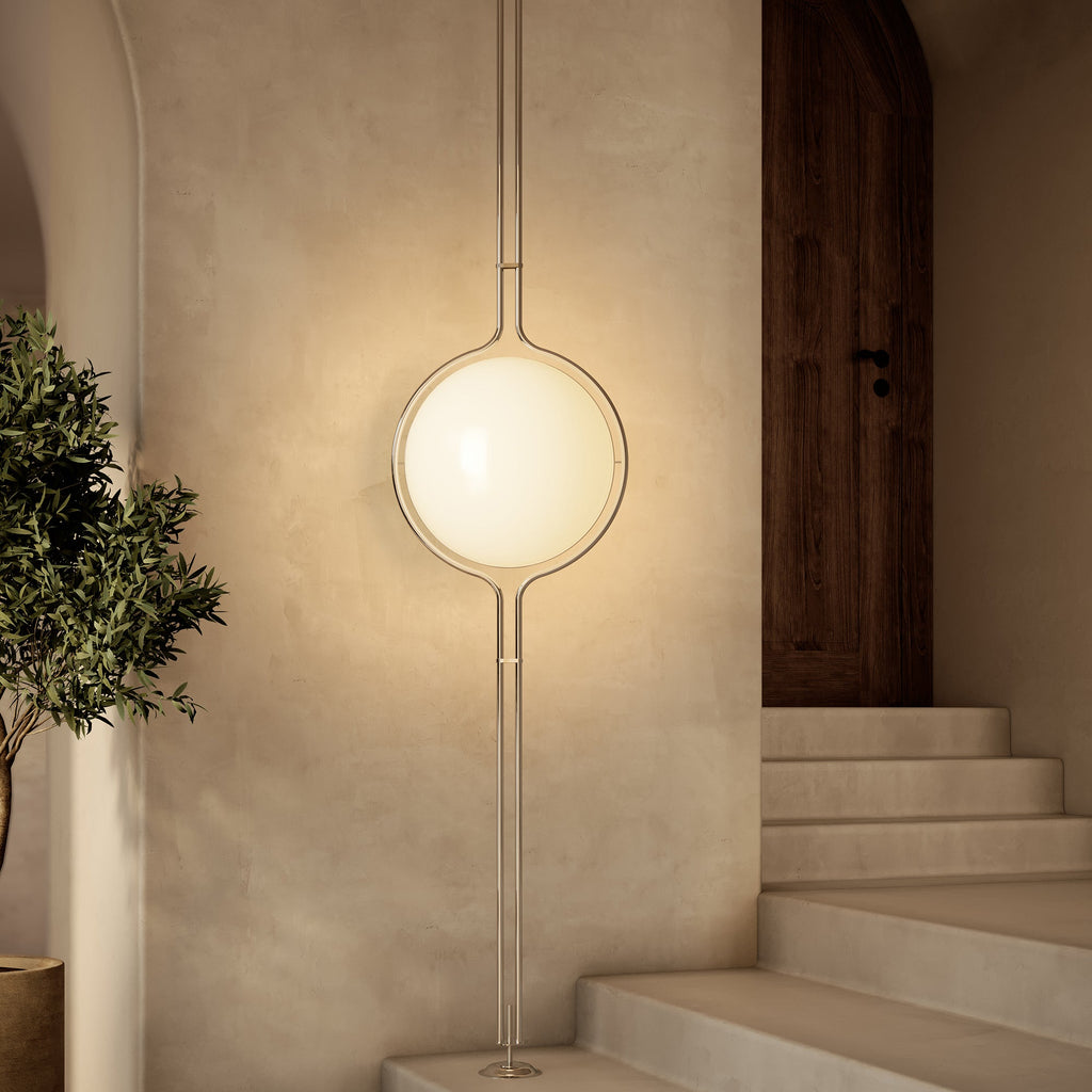 Floor-to-Ceiling Lamp | Adjustable Height, Acrylic Balls & Modern Design for Living Room or Home Office