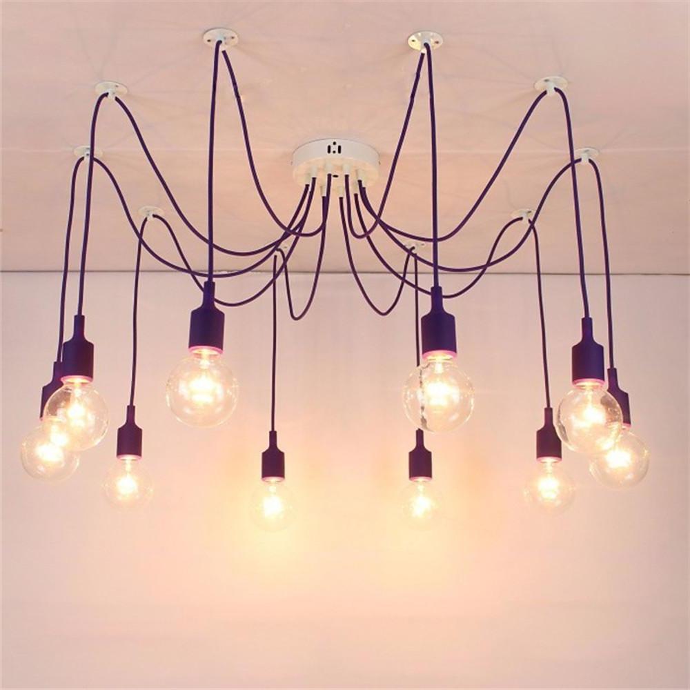 10-Head Adjustable Cluster Spider Pendant Light Fixture for Modern Home Decor & Customizable Ceiling Lighting