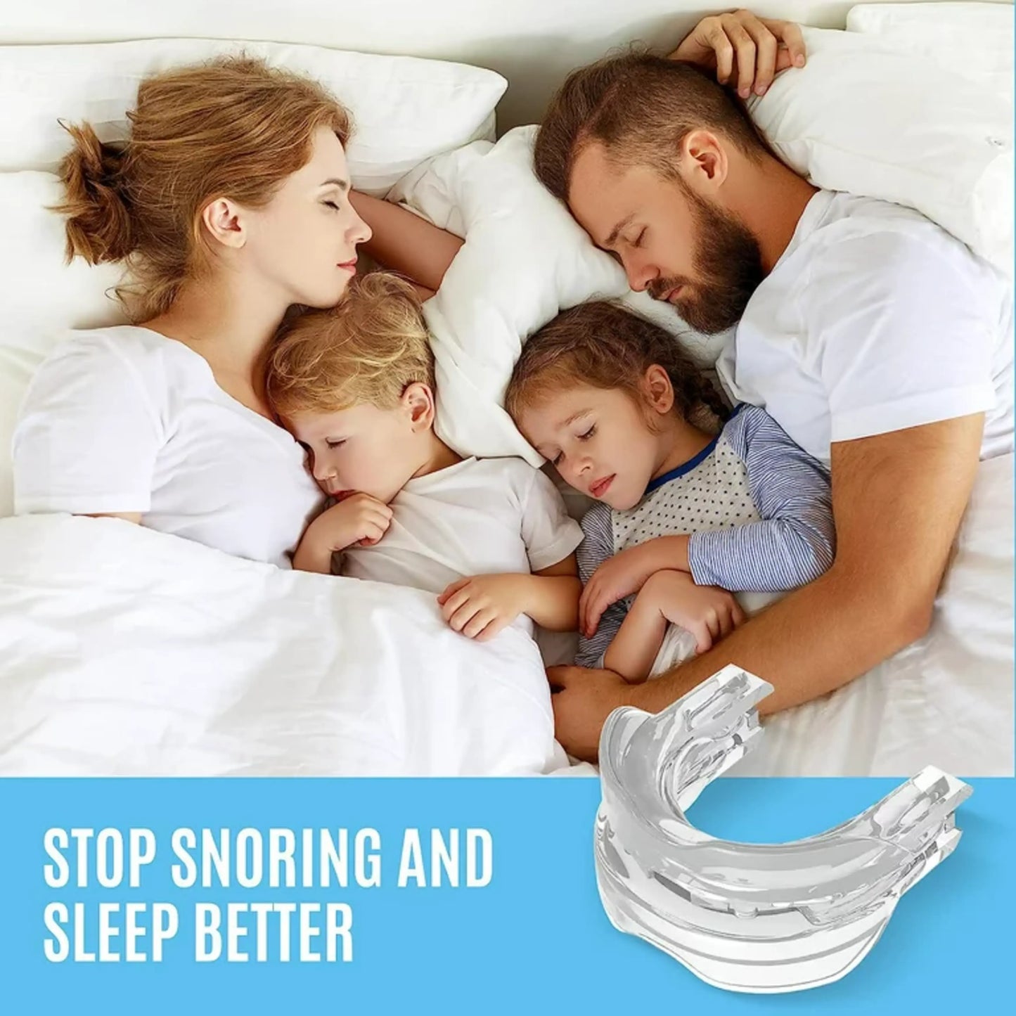 Ultimate Snoring Mouth Guard: Stop Snoring Solution, Anti Snore Device for Peaceful Nights - Mouth Guards for Sleep Apnea Relief