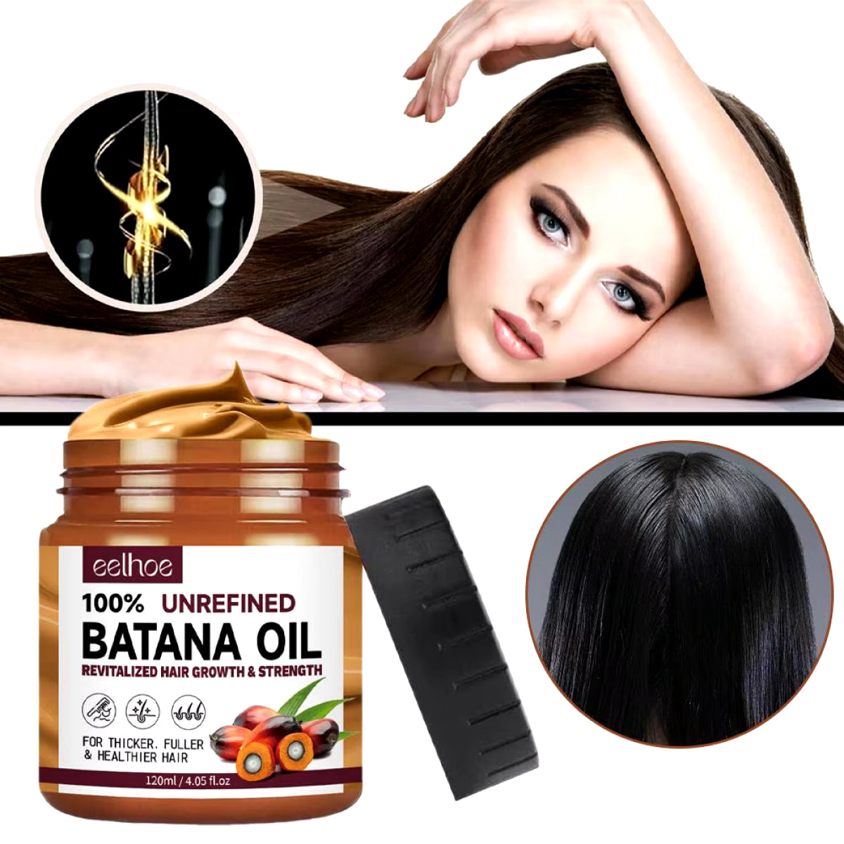 Organic Batana Oil for Hair Growth - Prevent Hair Loss & Promote Healthy Hair | Raw Batana Oil