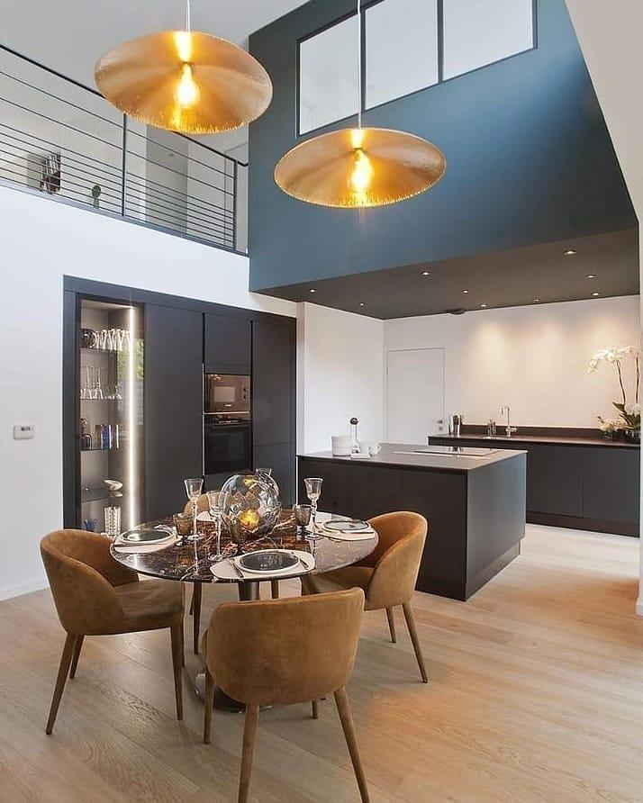 Hammered Pendant Light Fixture - Rustic Metal Hanging Lamp for Kitchen Island & Dining Room