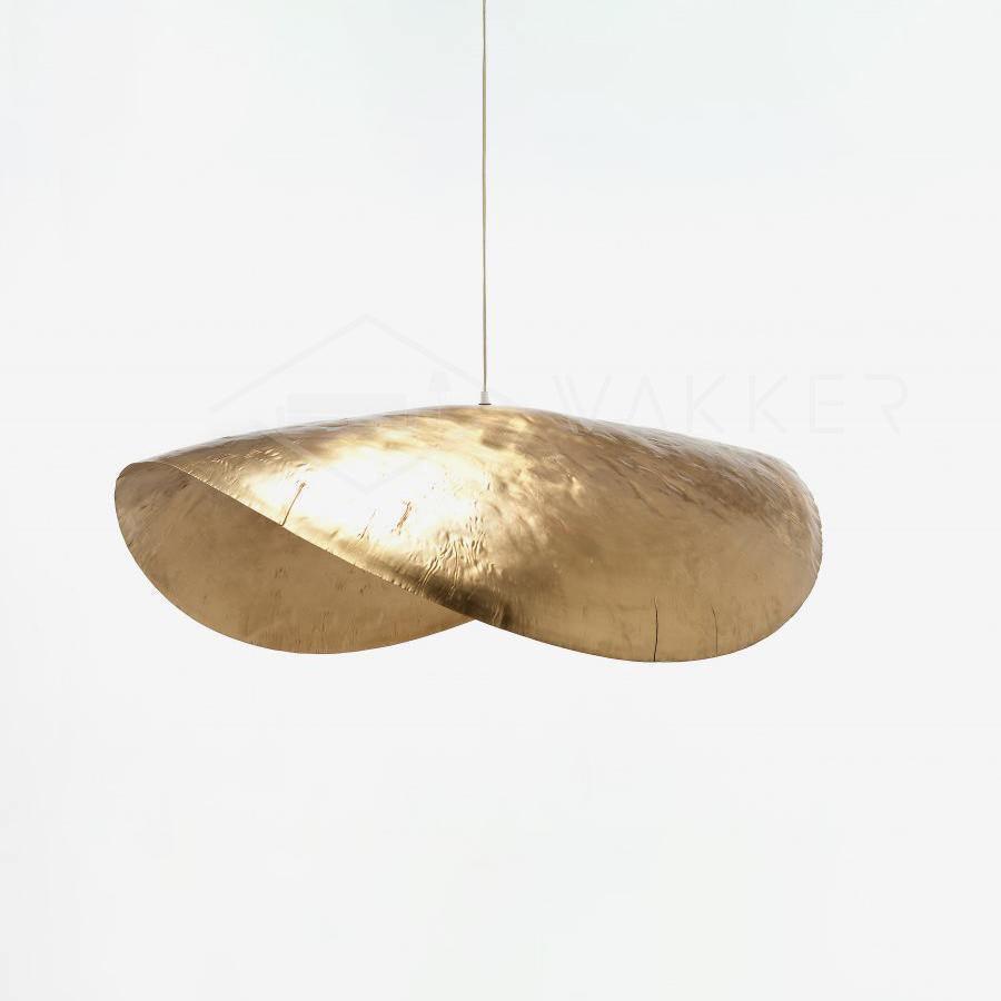 Hammered Pendant Light Fixture - Rustic Metal Hanging Lamp for Kitchen Island & Dining Room