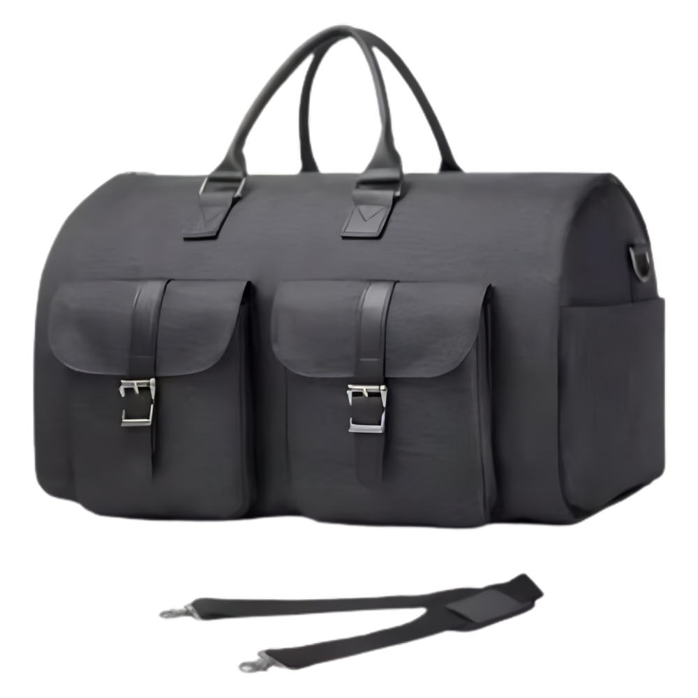 Convertible Garment Duffel Bag -Dark Grey - Ozerty