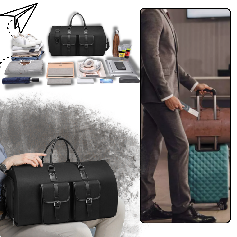 Convertible Garment Duffel Bag - Spacious & Stylish 2 in 1 Carry-On | Collapsible luggage