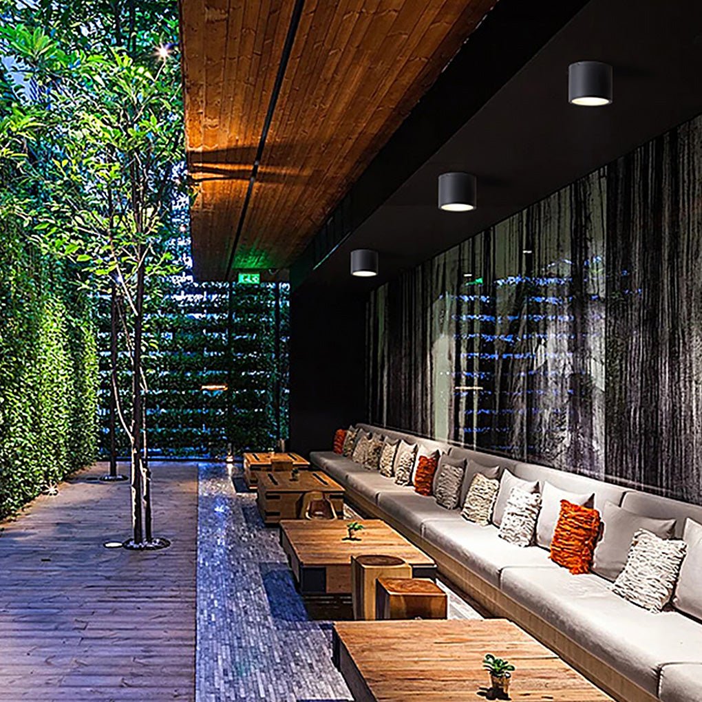 LED Waterproof Downlight Spot Light - Cylindrical Ceiling Fixture for Balcony, Aisle & Corridor Lighting