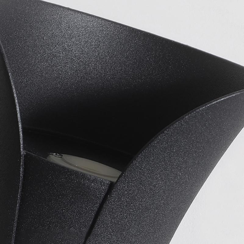 LED Waterproof Outdoor Wall Lights - Curved Up and Down Lighting Fixture for Patios, Gardens, and Entryways