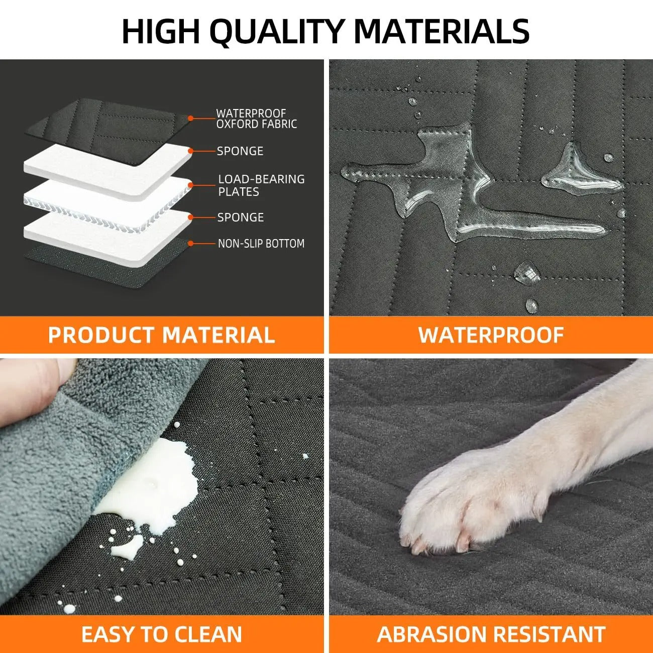 Hard Bottom Car Seat Extender for Dogs | Waterproof, Memory Foam & Universal Fit for Safe and Comfortable Travel