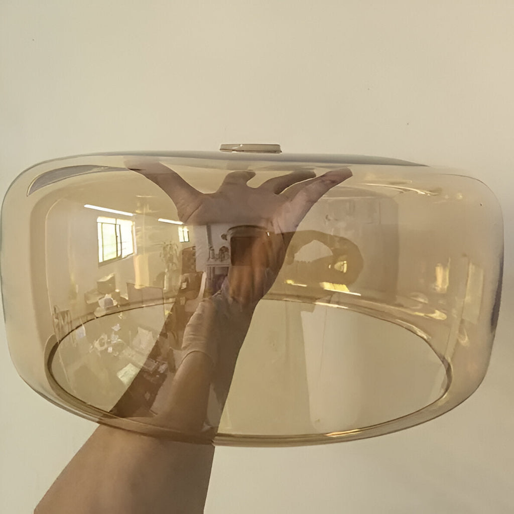 Glass LED Pendant Light with Retro Modern Style for Kitchen Island, Dining Room & Interior Hanging Lighting