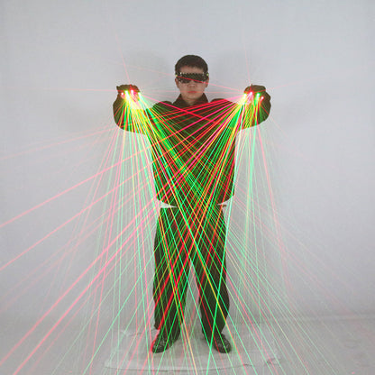 Laser Gloves for Light Shows - Red & Green LED Effects for Parties, Events, and Performances