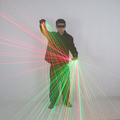 Laser Gloves for Light Shows - Red & Green LED Effects for Parties, Events, and Performances