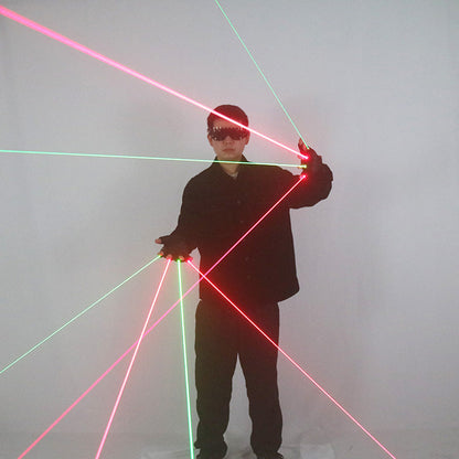 Laser Gloves for Light Shows - Red & Green LED Effects for Parties, Events, and Performances