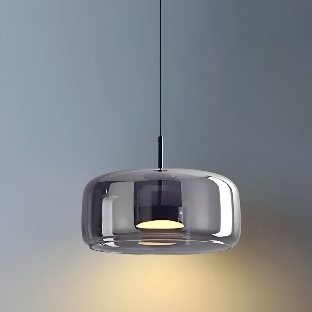 Glass LED Pendant Light with Retro Modern Style for Kitchen Island, Dining Room & Interior Hanging Lighting