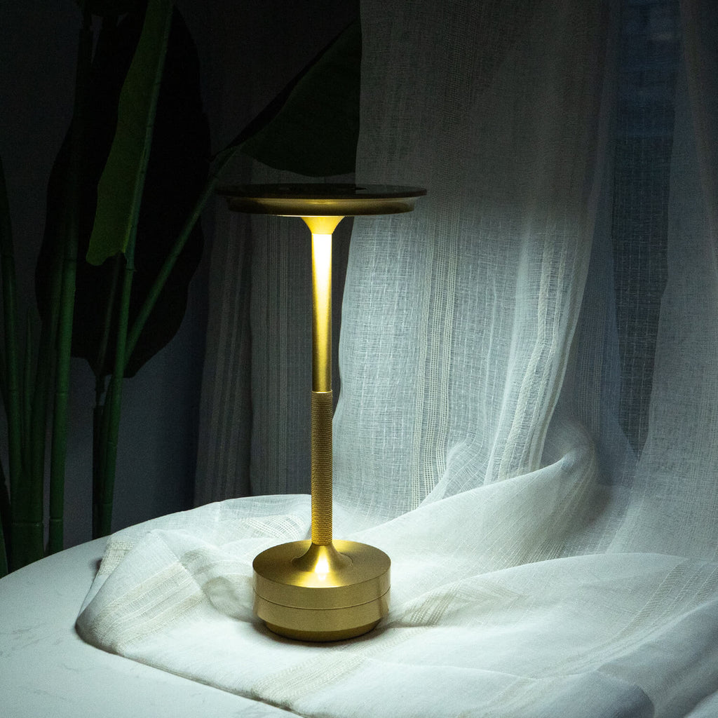 Cordless Metallic Table Lamp - Modern Design for Home & Office Lighting