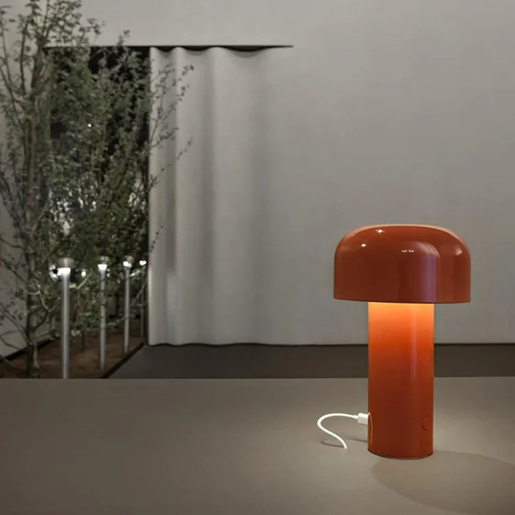 Rechargeable Mushroom Table Lamp - Modern LED Design for Home Office & Nightstand Use