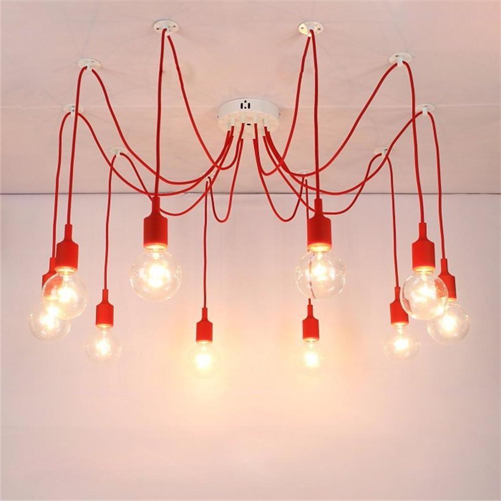 10-Head Adjustable Cluster Spider Pendant Light Fixture for Modern Home Decor & Customizable Ceiling Lighting