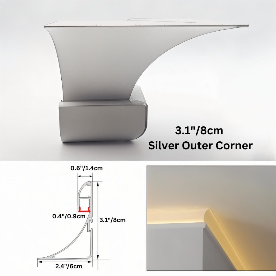 Aluminum LED Profile Light | Surface-Mounted, Energy-Efficient & Ideal for Home or Office Use