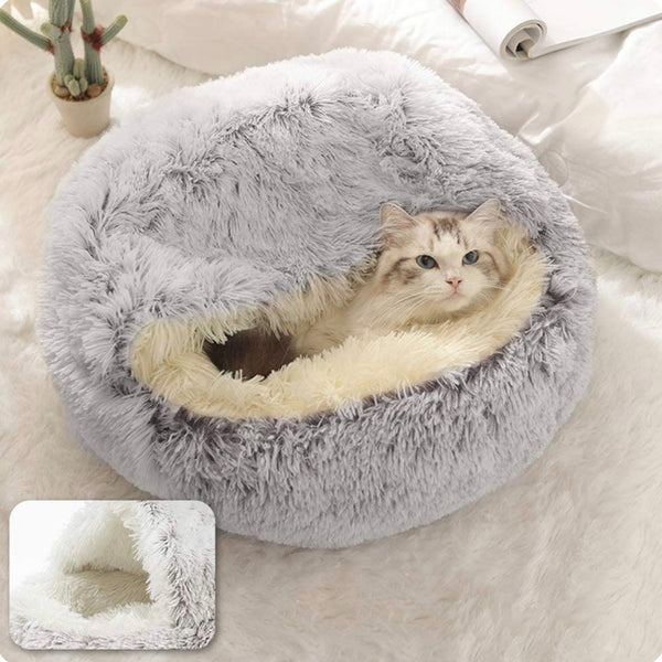 Cozy Cave Bed for Cats & Small Dogs | Orthopedic, Anti-Anxiety & Ideal for Comfortable Sleep and Relaxation