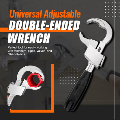 Adjustable Double-Ended Wrench | Durable Aluminium Alloy Tool for Faucet and Sink Repair