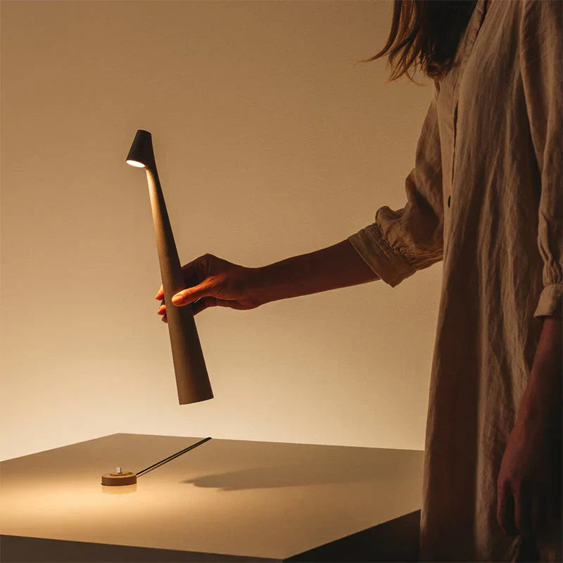 Wick Lamp - Electric Candle Table Lamp: Chic and Stylish Portable LED Candle Light Solution