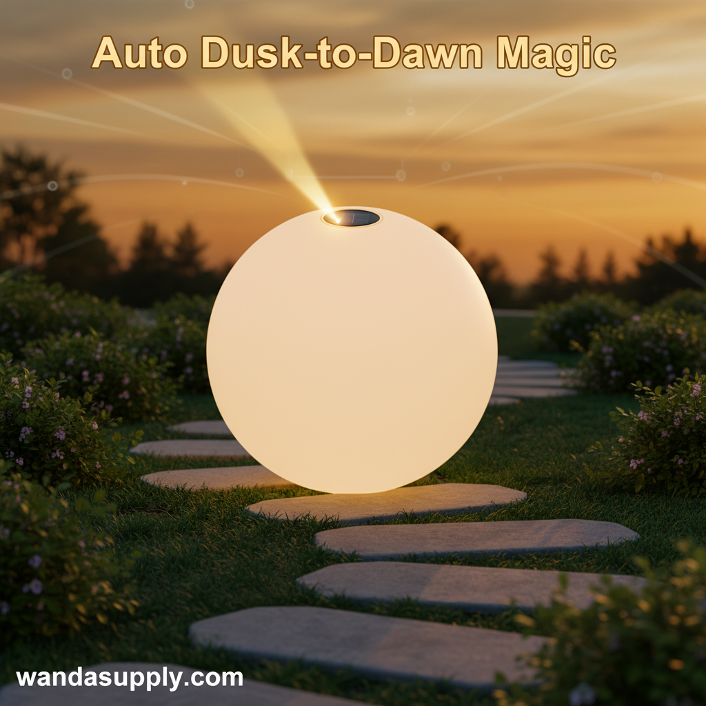 Solar Waterproof Globe Light for Outdoor Garden, Patio, and Landscape Lighting