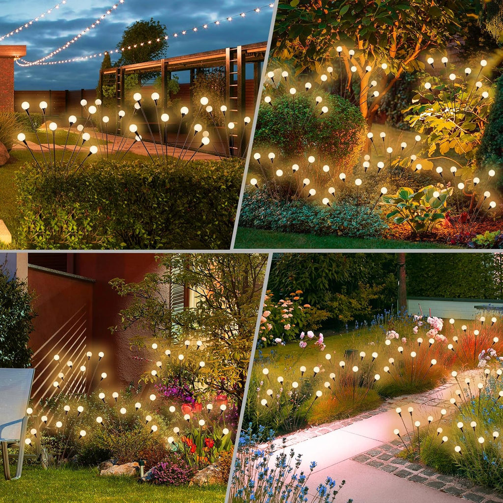 Solar Garden Firefly Lights - LED String Lights for Outdoor Decor & Landscape Lighting