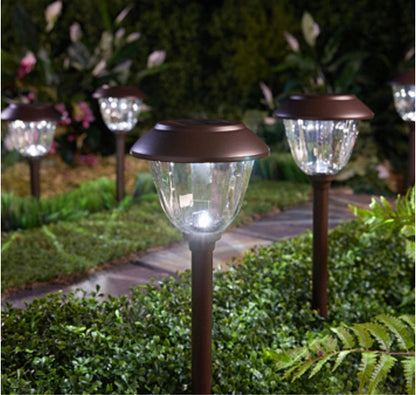 Solar Pathway LED Lights - 8 Pack Stainless Steel Outdoor Lighting with 15 Lumen Brightness for Garden & Walkway Illumination